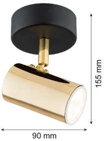 Argon 4208 - Mennyezeti spotlámpa LAGOS 1xGU10/5W/230V sárgaréz/fekete