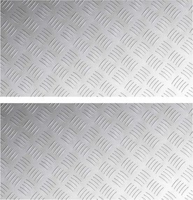 vidaXL Lépcsőfok Négyszögletes 2 pcs Ezüst 80 x 40 cm Alumínium
