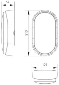 LED Kültéri mennyezeti lámpa LED/12W/230V 3000/4000/6500K IP65 fehér