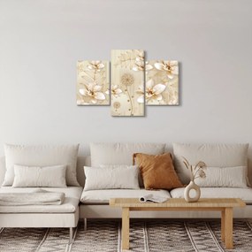 Kép - Arany virágok összetétele (90x60 cm)