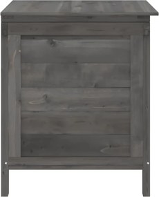 vidaXL antracitszürke tömör fenyőfa kerti tárolóláda 50x49x56,5 cm
