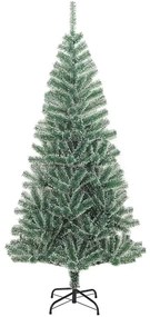műkarácsonyfa 300 LED-del, gömbszettel és hópehellyel 180 cm