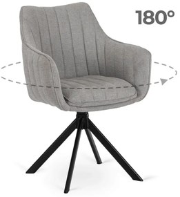 Forgó Étkezőszék Szürke Színben. MUMBAI