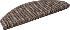 vidaXL Öntapadós lépcsőszőnyegek 15 pcs Barna 65 x 21 x 4 cm