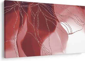 Kép - Piros absztrakt virág N⁰1 (90x60 cm)