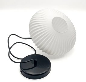 Csillár zsinóron HARMA 1xE27/15W/230V átm. 25 cm fehér/fekete