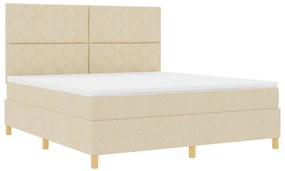 Box Spring Ágy Matraccal Krém Szuper Király Szövet