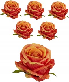 6x Mesterséges rózsa kötés fej bimbó mesterséges virágok rózsák