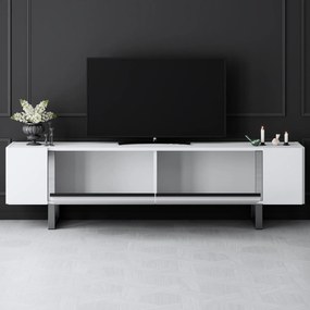 TV szekrény Yildiz - White, Silver