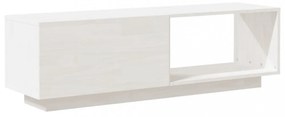 fehér tömör fenyőfa TV-szekrény 110 x 30 x 33,5 cm