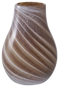 Váza, üveg, barna ø16x23 cm