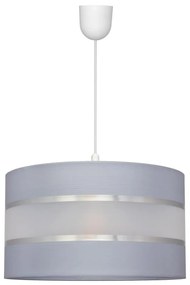 Csillár zsinóron HELEN 1xE27/15W/230V á. 35 cm szürke/ezüst
