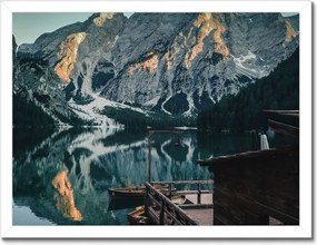 Poszterek keretben 40x30 Fa házikó a hegyekben