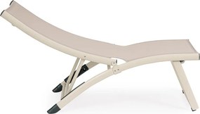 Bézs fém kerti napozóágy Taylor – Bizzotto