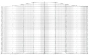 íves horganyzott vas gabion kosár 400x30x220/240 cm