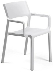 TRILL karfás kerti design szék, bianco