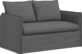 vidaXL Kanapé Sötétszürke 136 x 82 x 85 cm szövet