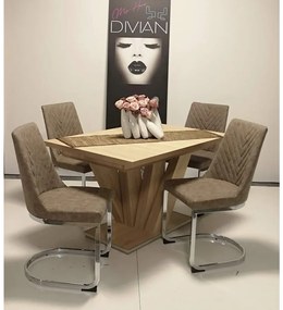 DORKA asztal 130*85+40cm+ 4db ESTER szék