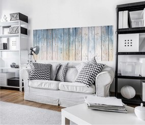 Flizelin fotótapéta Régi deszkák Fa Provence Kék 250x104 +ragasztó