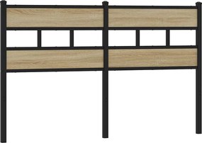 vidaXL sonoma tölgy színű szerelt fa és vas csere fejtámla 160 cm