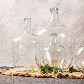 Üveg demizson, váza, dekorációs kiegészítő, 10 literes