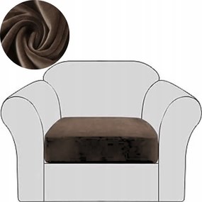 Kanapé Huzat Fotel Ülőfelület Háttámla Kanapé Velúr Plüss Barna