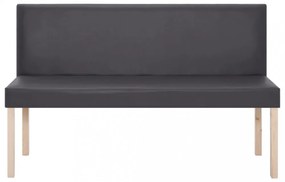 szürke műbőr pad 139,5 cm