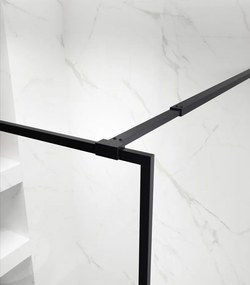 Erga Paris, Beépíthető zuhanykabin 120x200 cm, fekete keretben, 8 mm-es átlátszó üveg, fekete profil, ERG-V02-PARIS-120x200-BF