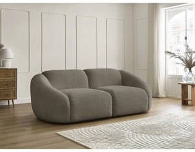 Szürkésbarna buklé kanapé 230 cm Tina – Bobochic Paris