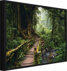 Vászonkép Fekete Keretben Erdő Fák Természet Nappali Hálószoba 120x80