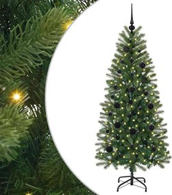 vidaXL Mű karácsonyfa 150 LED-del állvánnyal Zöld 150 cm PE és PVC