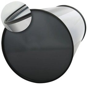 Fényes ezüstszínű acél érintésre nyíló szemetes 30 l – MSV