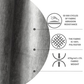 Szürke kárpitozott ágyneműtartós franciaágy 160x200 cm Musca – Maison de Rêve