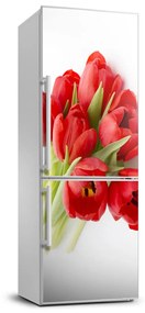 Dekor matrica hűtőre Piros tulipánok FridgeStick-70x190-f-99817079