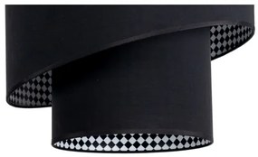 Csillár zsinóron LORI 1×E27/60W/230V ⌀ 35 cm Fekete