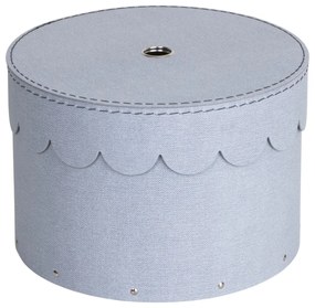 Világosszürke fedeles karton tárolódoboz szett 2 db-os ø 26x17,5 cm Wilma – Bigso Box of Sweden