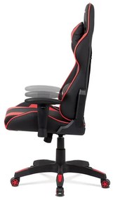 Vörös Ekobőr Gamer Szék, Hinta Mechanikával. KA-F03 RED