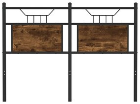 füstös tölgy színű szerelt fa és acél fejtámla 120 cm