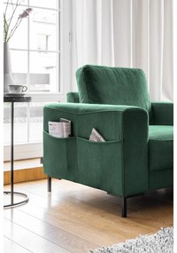 Sötétzöld kordbársony fotel Lofty Lilly – Miuform