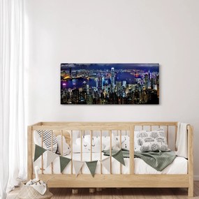 Egy kép a felhőkarcolók éjjel (120x50 cm)