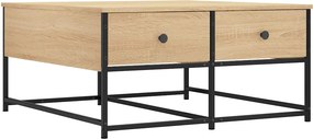 vidaXL sonoma tölgy színű szerelt fa dohányzóasztal 80x80x40 cm