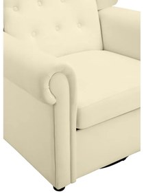 Fehér bársony chesterfield-hinta fotel Lillyse – Støraa