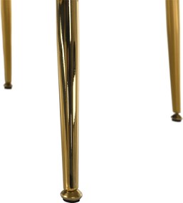 Fotel Art-deco stílusban, bézs Velvet anyag/gold chróm-arany, NOBLIN