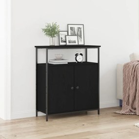 Oldalszekrény Fekete tölgy 70x30x80 cm Műanyag