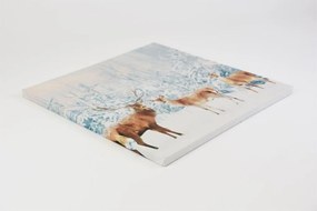 Fali kép Szarvas az erdőben LED időzítővel 40 x 40 cm