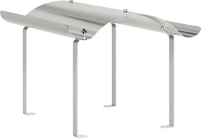vidaXL Kémény Fedél Ezüst 59,5 x 50 x 36,5 cm Rozsdamentes acél