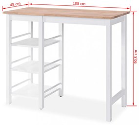 3 részes fehér MDF bárgarnitúra