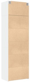 fehér szerelt fa tárolószekrény 70 x 42,5 x 225 cm