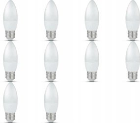 Led izzó Gyertya 10W Nagy Menetes E27 Fehér Meleg 3000K 1000lm 10db