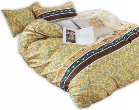 Szatén ágyneműhuzat 160x200 geometrikus minta+ kockás